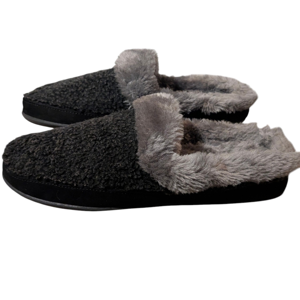 SKECHERS Women 9 Cozy Campfire Wakey Wakey Relaxed Fit Comfort Charcoal Slippers